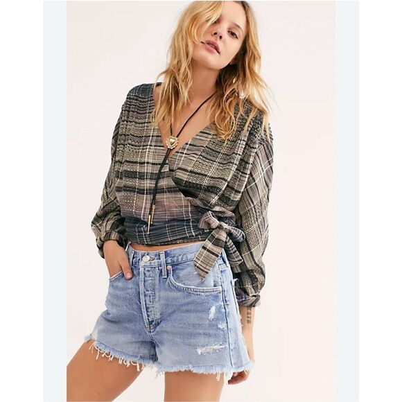 Free people We the Free Maldives Wrap Top in Earthtones size S - Picture 1 of 9